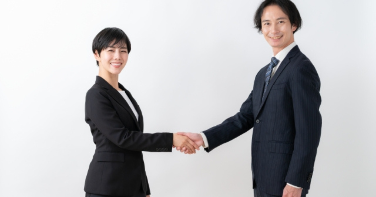 若い男女のビジネスマン