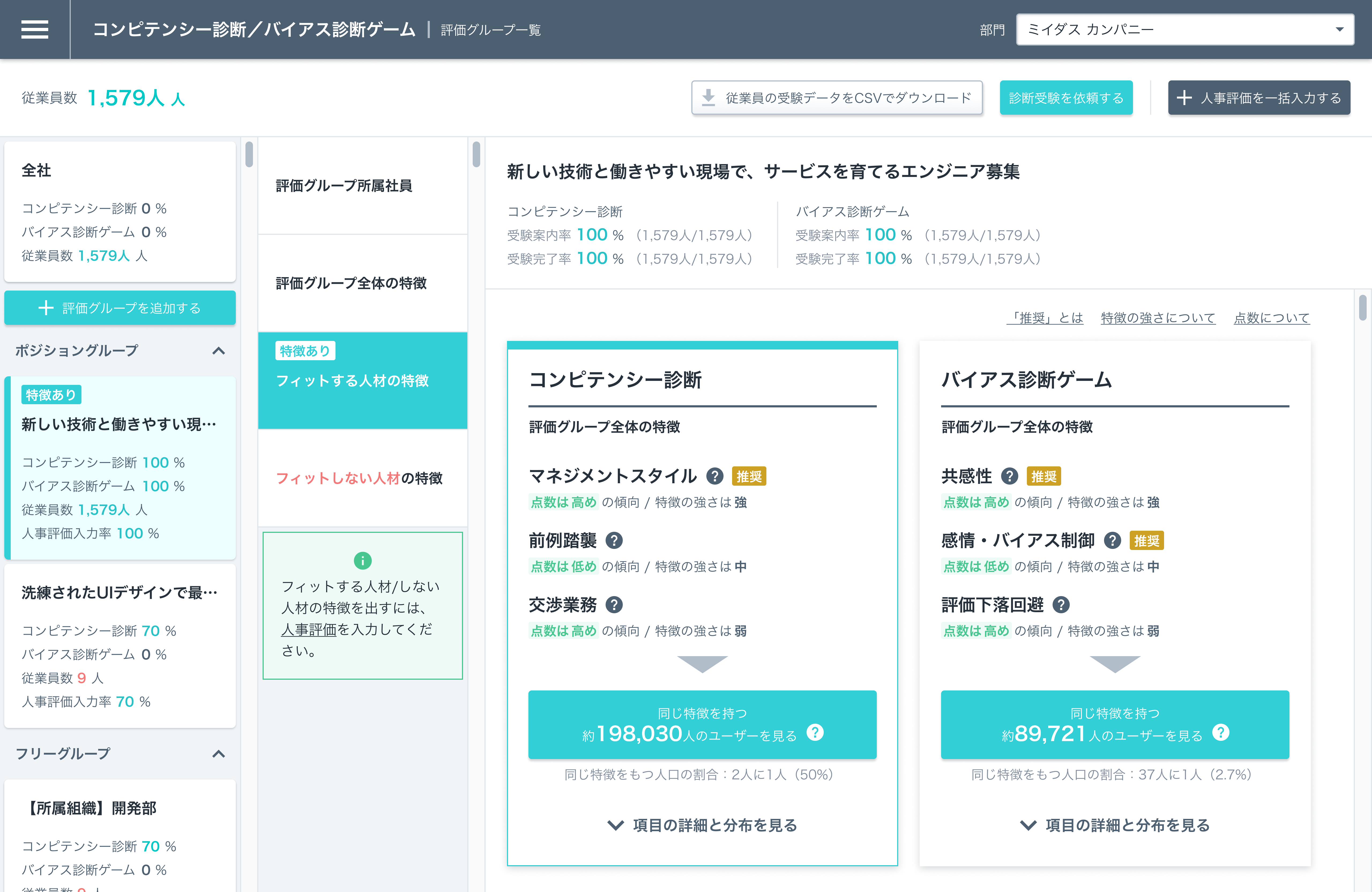 フィッティング人材分析のイメージ画像